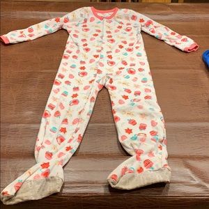 Girls sz 8 winter Carter footie pjs